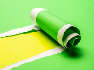 Ripped paper copy space for message