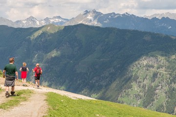 Obraz premium Panorama Ausblick über die Alpen am Grosseck Speiereck, Österreich