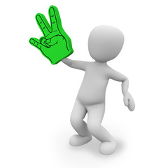 international hand signals in different colors