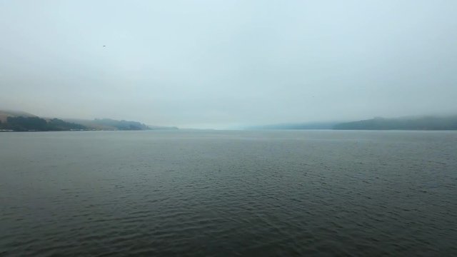 Footage captured on Tomales Bay in sunny and cloudy weather. Shot with a camera gimbal on a drone.
