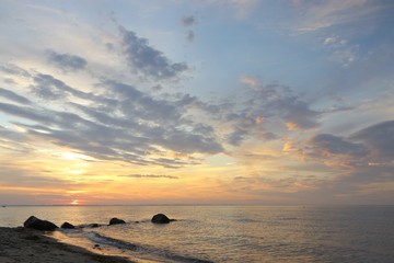 Seebestattung, Trauer, Konzept Todes-Anzeigen, Trauerkarte