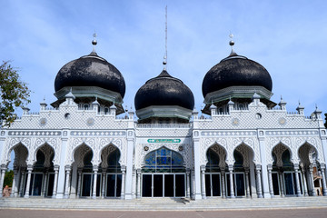 Fototapeta na wymiar the great mosque in lhokseumawe aceh