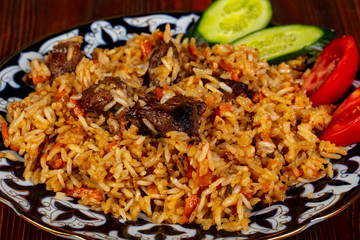 Plov with beef