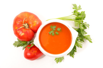 tomato soup and parsley