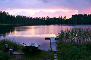Summer sunset in Finland