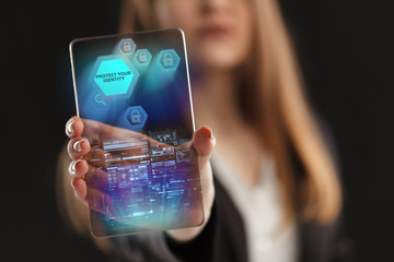 The concept of business, technology, the Internet and the network. A young entrepreneur working on...