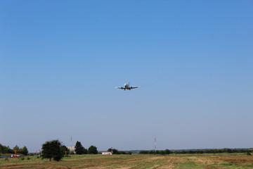 Airplane is ready for landing