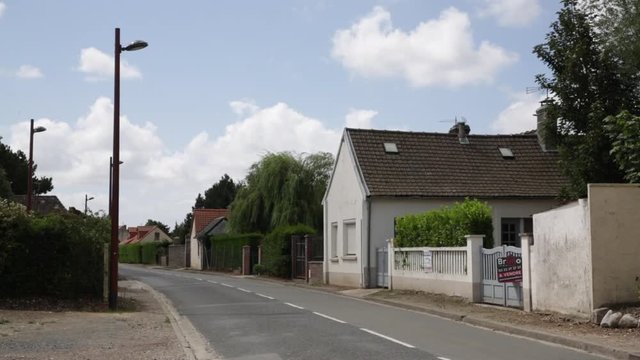Summer in Traditional suburbs in France, Europe
