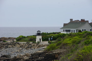 Small Lighthouse on the Marginal Way near Ogunquit, Maine