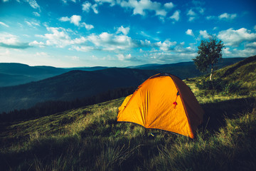 tent mountain nature