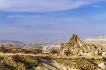 Landscape and Rock Formation in Cappadocia, in Central Turkey