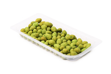 Peanuts in green mustard breaded