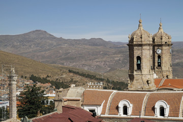 Fototapeta na wymiar View over the city of Potosi, Bolivia