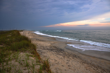 Cape Hatteras National Seashore sunset, on Hatteras Island, North Carolina, USA.