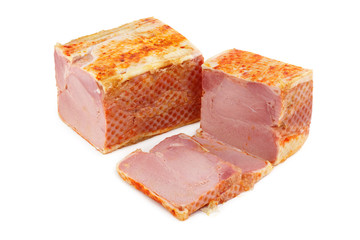 pig pork on white background isolated close-up