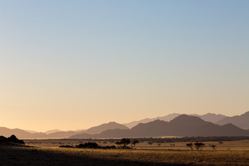 landscape of africa in the sunset