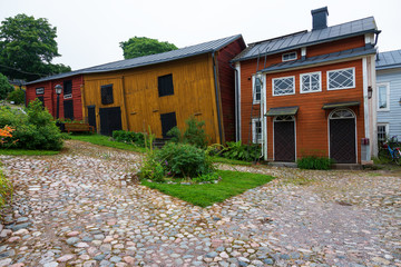 An old farmhouse in Porvoo, Finland, Scandinavia..