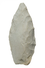 Authentic Native American Indian Arrowhead on White Background