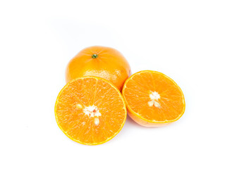 tangerine or mandarin fruit isolated on white background.food concept