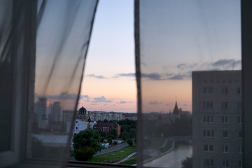 Fototapeta na wymiar View from the window to Kaliningrad