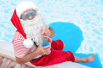 santa swimming costume