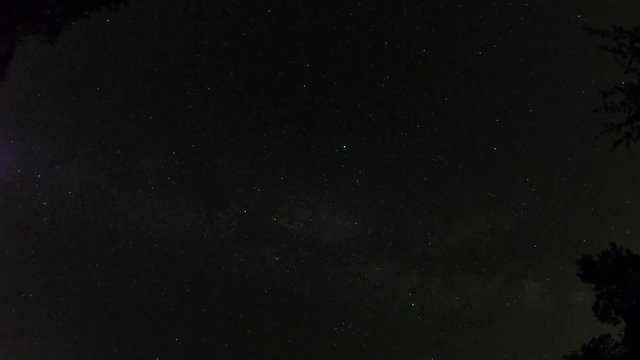 Cosmos time lapse as the night sky rotates around the Earth