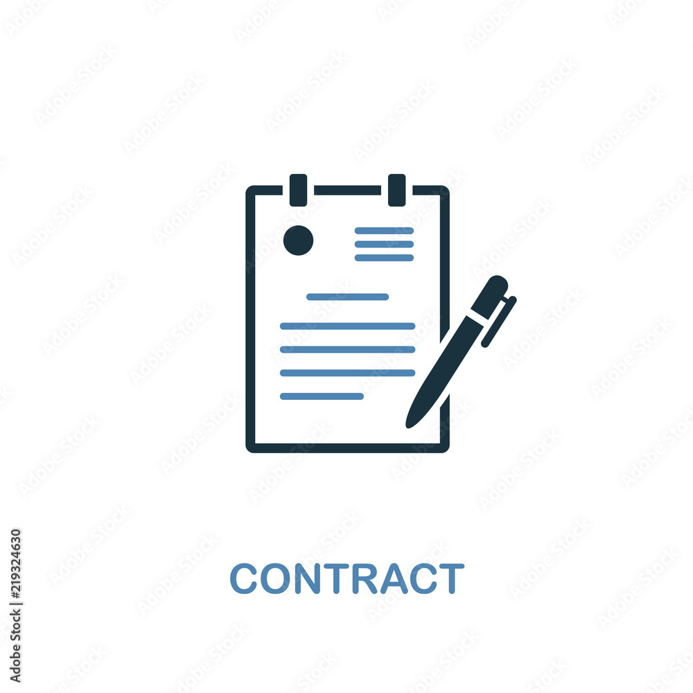 Poster contract icon. pixel perfect. monochrome contract icon symbol from human resources collection. two c