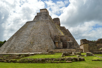 Uxmal Ruine Pyramide; Maya-Stätte, Mexiko