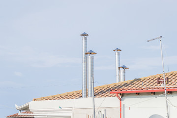 roof of a house in the Greek city of Leptokaryá 