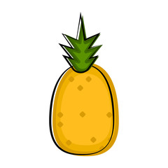 Pineapple sketch icon