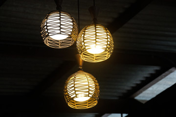 modern thai hanging lamp wooden frames