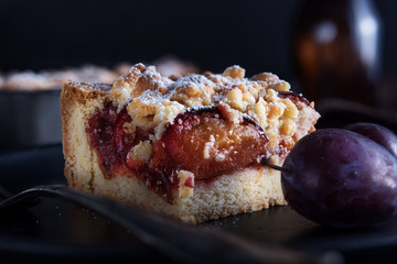 Delicious plum crumble cake