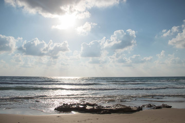 Seascape with clouds