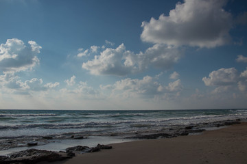 Seascape with clouds