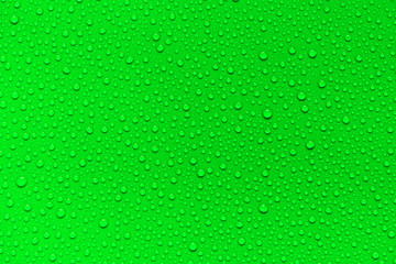 Water drops on green background, for design and advertising