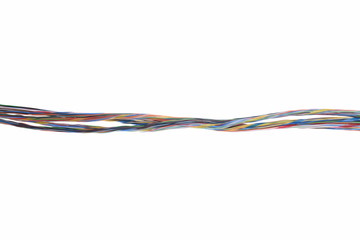 Electric cable isolated on white background