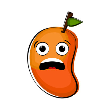 Sad mango cartoon character emote