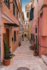 Fototapeta na wymiar Old town in Corfu, Greece