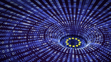 EU GDPR data falling into a wormhole © mixmagic