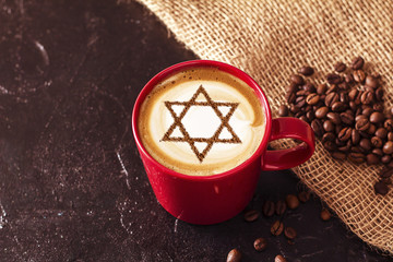 a cup of coffee in Israel