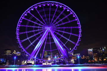 A Big Ferris Wheel Located in Old Montreal