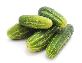 Group of fresh cucumbers.