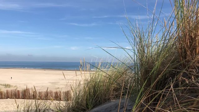 Beach on Ameland island in Friesland The Netherlands