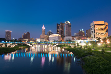 Columbus, Ohio City night skyline