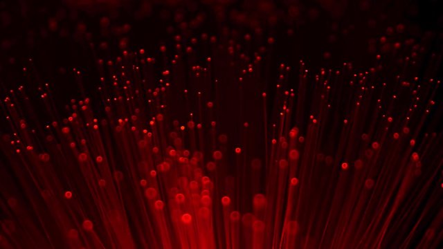 Red iluminated optic fiber