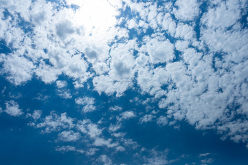 Blue sky background with clouds