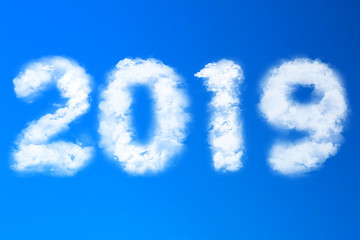 年賀状素材　2019年の雲
