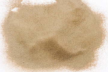 sand on white macro