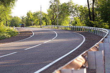 Asphalt road outside the city