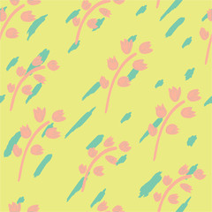 botanical floral seamless pattern. vector flower print. floral background. textile fabric design. 